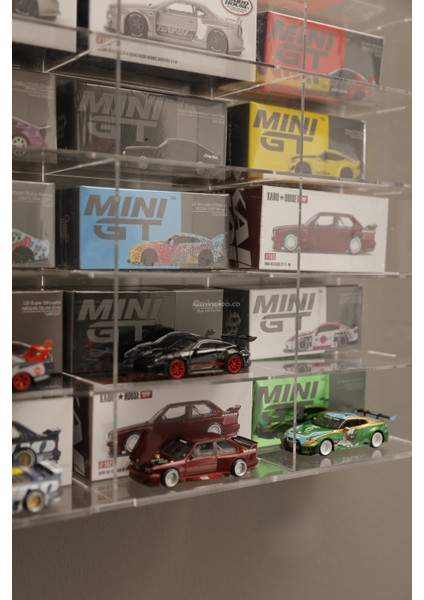 20’lik Kapaklı Mini Gt Öne Araç Koyulan Diecast Araba Sergileme Rafı – Mini Gt & Kaido House Uyumlu