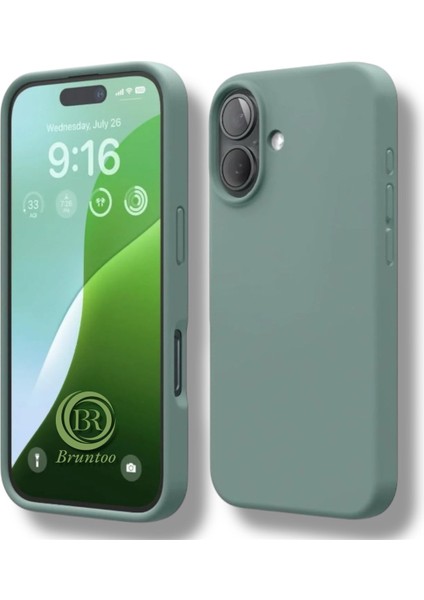 Apple Iphone 16 Plus Uyumlu Kılıf Yumuşak Silikon Içi Kadife Lansman Kapak .