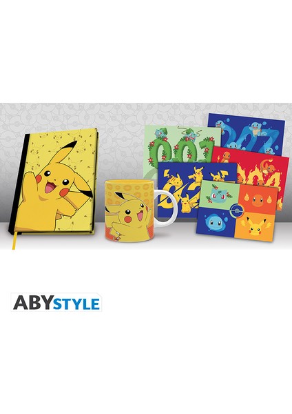 Abystyle - Pokemon - Pck A5 Notebook + MUG320ML + Postcards "pikachu Hediye Seti - ABYPCK286