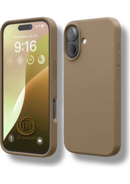 Apple Iphone 16 Plus Uyumlu Kılıf Yumuşak Silikon Içi Kadife Lansman Kapak .