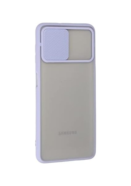 Galaxy A22 Kılıf Lens Sürgülü Mat Silikon Palm - Lila fiyatları