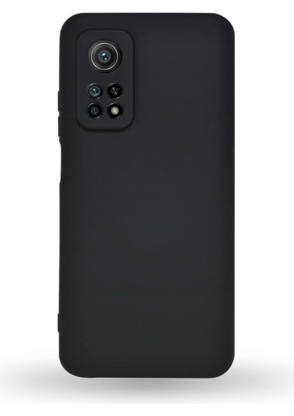 Iletişim Xiaomi Mi 10T ile Uyumlu Kapak Kamera Korumalı Içi Kadife Lansman Silikon Kılıf - Siyah