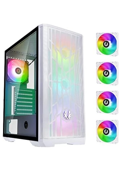 Nova Mesh Se Tg Pc Kasası, Oyun Bilgisayarı Kulesi, 4 Takılmış Argb Fanı, Argb Denetleyici, Ağ Ön, Sertleştirilmiş Cam, Mükemmel Kablo Yönetimi, Beyaz fiyatları