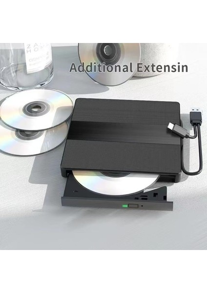 Harici USB 3.0 ve Type-C Dvd-Rom Dvd-Rw Optik Sürücü, USB ve Type C Kablolu, Pc, Tablet, DVD Player, Çizgili Metal Tasarım Ultra Slim CD Rom Okuyucu X350 fiyatları