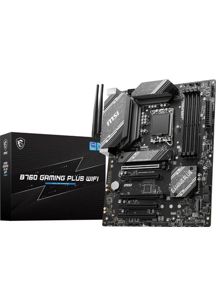 B760 Gamıng Plus Wıfı Soket 1700 Ddr5 6800(OC) Pcı-E,m.2 Usb3.2 Hdmı,dp 1x 2.5g Lan Wı-Fı 6e Atx Anakart