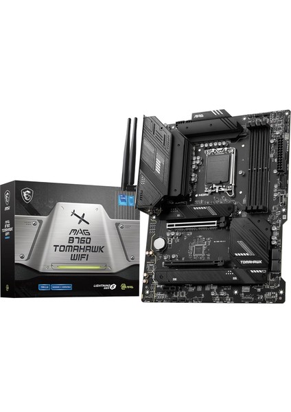 Mag B760 Tomahawk Wıfı Soket 1700 Ddr5 7000(OC) Pcı-E Gen5,m.2 Usb3.2 Hdmı,dp 1x 2.5g Lan Wı-Fı 6e Atx Anakart