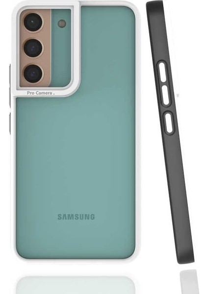 Galaxy S22 Uyumlu Kamera Korumalı Arkası Mat Yanları Renkli Tpu Silikon Kılıf (Siyah, Galaxy S22)