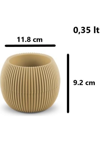 KRS-362 Plastik Mercan Kaktüs Saksı 0.35 Litre Soft Sarı 6 Adet fiyatları