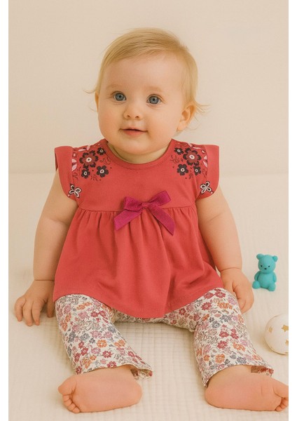 Kurdele ve Çiçek Detaylı Ispanyol Paça 2 Li Takım