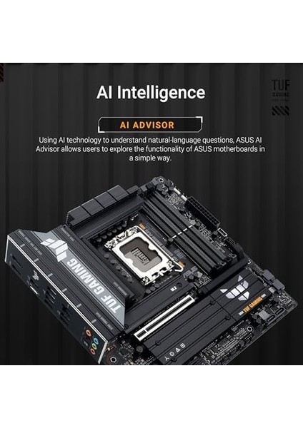 Tuf Gamıng B860M-PLUS Intel B860 LGA1851 Ddr5 8800 Dp HDMI Type-C 3x M2 Usb3.2 Gen 2x2 Aura Rgb 2.5gbit Lan Matx 12+1+2+1 Güç Aşamaları, 1xgen5 M.2, Ready For Advanced Aı Pc fiyatları