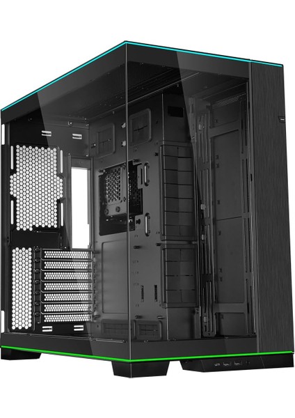 Li O11D Evo Rgb Oyun Bilgisayarı Kasası Atx Siyah - Rgb Aydınlatmalı Midi Tower Pc Kasası, 455 Mm'ye Kadar Ekran Kartları, 420 Mm'ye Kadar Radyatör, Siyah Pc Case Çelik, Alüminyum,