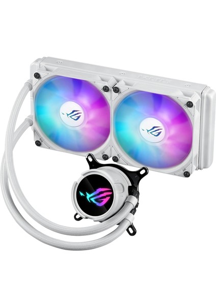Rog Strıx Lc Iıı 240 Argb Aura Sync Rgb 120MM Adreslenebilir Rgb Fan Sıvı Cpu Soğutucusu Beyaz
