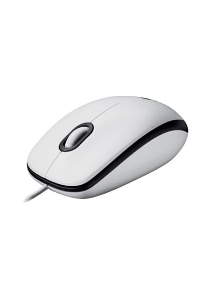 M100 USB Kablolu Mouse, Pc, Mac, Dizüstü Bilgisayar ile Uyumlu, 1000 Dpı Optik Izleme, Sağ ve Sol Elle Kullanıma Uygun, Beyaz