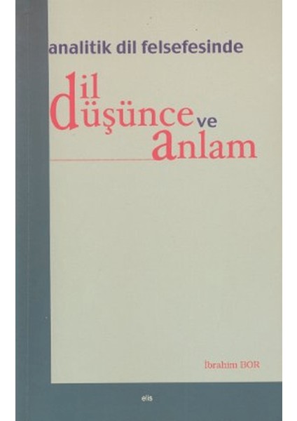 Analitik Dil Felsefesinde Dil Düşünce ve Anlam