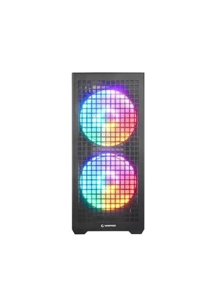 Gyra V1 Black Mesh 1 * 12CM+2 * 16CM Rainbow Fan Temperli Camlı + Type-C Atx Mid-T Gaming Oyuncu Kasası fiyatları