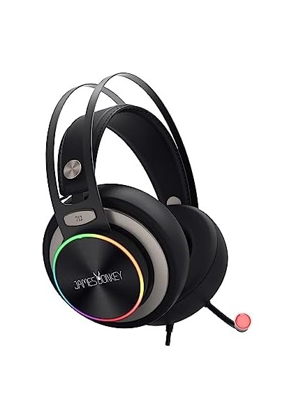James Donkey 712 Siyah 7.1 Surround Rgb Gaming Kulaklık Neodimyum 50MM Sürücüler 112DB Hassas Mikrofon -43DB Rgb LED Aydınlatmalı Manuel + Yazılımla Ses Kontrol USB Bağlantı ve Ses Kartı modelleri