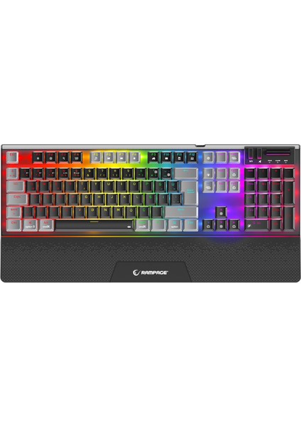 Carbon Pro 2.4ghz+Bt5.0+Type-C Bağlantı Red Switch Rgb Bilek Destekli Mekanik Gaming Oyuncu Klavye Q Tr Hot Swap