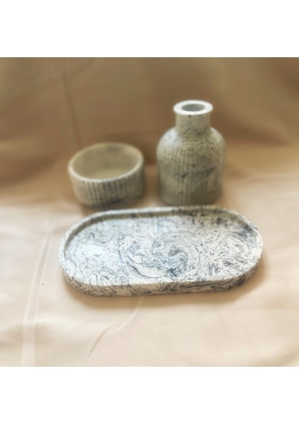 3 Parça Dekoratif Vazo ve Mumluk Set(Mum Dahil) fiyatları