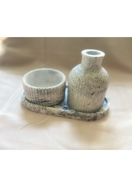3 Parça Dekoratif Vazo ve Mumluk Set(Mum Dahil) modelleri