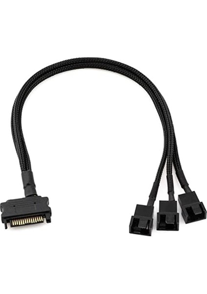 Plus PX-4597 Psu Sata Power To Fan Çevirici 3 Port Y Pin Pwm Çoklayıcı Splitter Fan Kablosu fiyatları