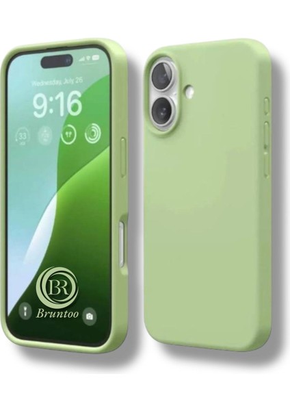 Apple Iphone 16 Plus Uyumlu Kılıf Yumuşak Silikon Içi Kadife Lansman Kapak .