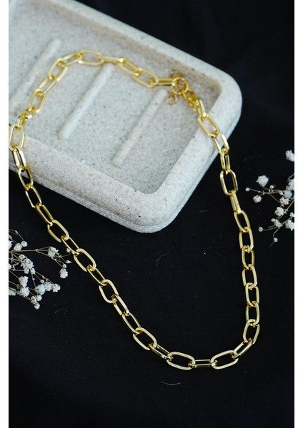 Gerdanlık Kolye Dikdörtgen Model Altın Rengi fiyatları