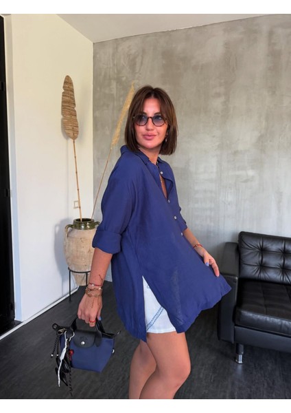 Yeni Model Yandan Yırtmaçlı Gömlek