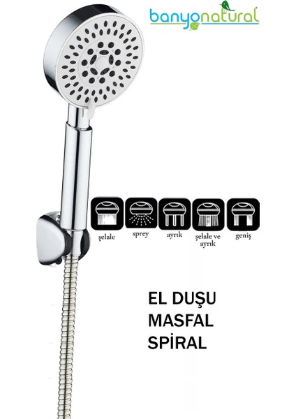Mafsallı Lora Duş Seti