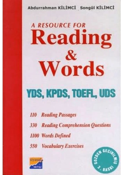 A Resource For Reading And Words Yds, Kpds, Toefl, Uds
