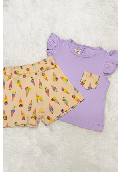 Kız Bebek Şortlu Dondurmalı 2 Li Takı fiyatları