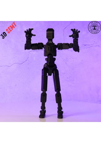 3D Dummy 13 Figür | Hareketli, Pozlanabilir Koleksiyon Modeli | Siyah Renk
