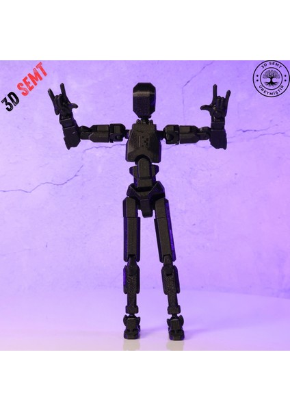 3D Dummy 13 Figür | Hareketli, Pozlanabilir Koleksiyon Modeli | Siyah Renk fiyatları