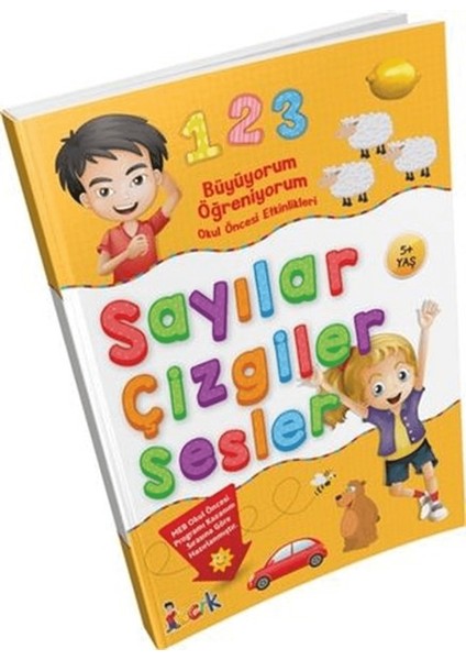 Büyüyorum Öğreniyorum Okul Öncesi Etkinlikleri Sayılar Çizgiler Sesler