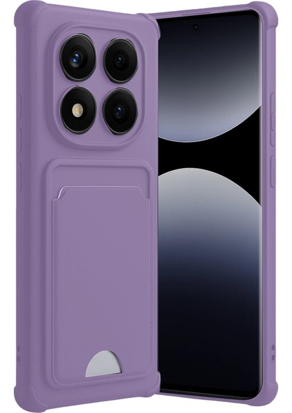 Xiaomi Redmi Note 14 Pro Plus Kelvin Kartvizitli Silikon - Lila Gnzrz