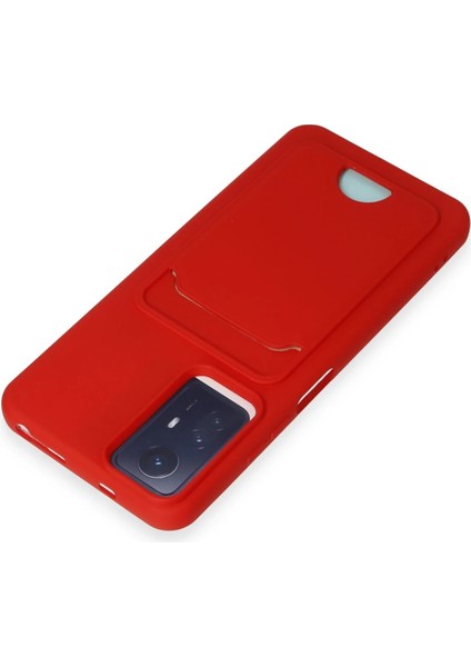 Xiaomi Redmi Note 12S Kılıf Kelvin Kartvizitli Silikon - Kırmızı Gnzrz