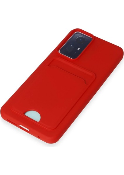 Xiaomi Redmi Note 12S Kılıf Kelvin Kartvizitli Silikon - Kırmızı Gnzrz