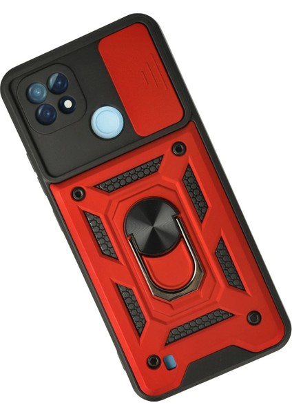 Realme C21 Kılıf Pars Lens Yüzüklü Silikon - Kırmızı Gnzrz fiyatları
