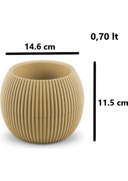 KRS-363 Plastik Mercan Kaktüs Saksı 0.7 Litre Soft Sarı 6 Adet fiyatları