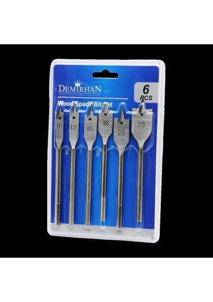 6 Parça Yaprak Matkap Ucu SET10-12-16-18-20-25 (5047)