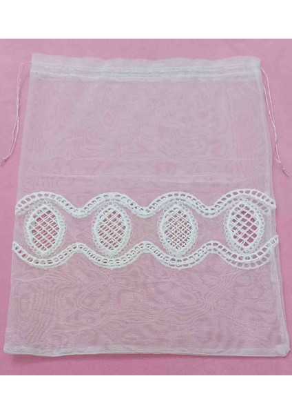 Düz Güpür Desenli Tül Kese 31*41 cm Ebatında 4 Adettir Hediyelik Bohçalık Çeyizlik fiyatları
