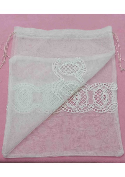 Düz Güpür Desenli Tül Kese 31*41 cm Ebatında 4 Adettir Hediyelik Bohçalık Çeyizlik fırsatları