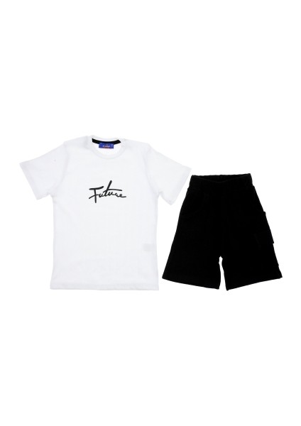 2 Li Erkek Bebek Şortlu Yandan Cepli Takım modelleri