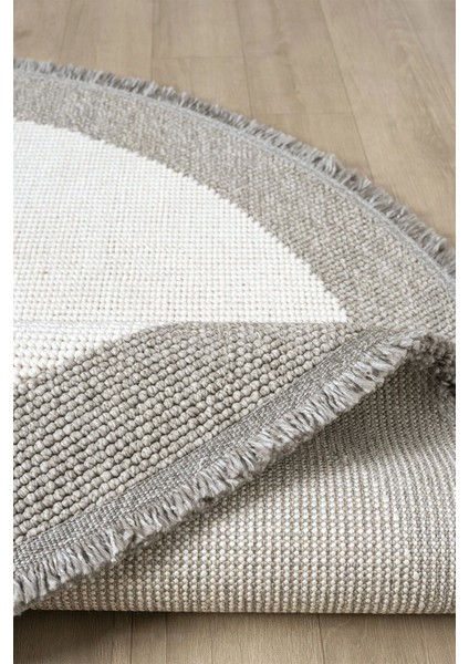 Beyaz Gri Yumuşak Daire Yuvarlak Halı Salon Mutfak Koridor Yolluk Dokuma Makine Halısı 0020 Daire fırsatları