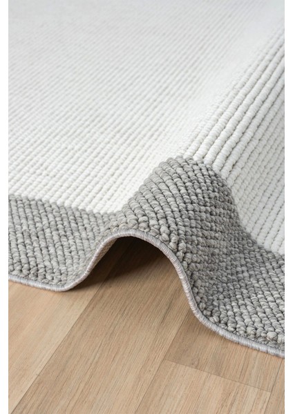 Beyaz Gri Yumuşak Dokuma Halı Bordürlü Salon Mutfak Koridor Yolluk Dokuma Makine Halısı 0020 modelleri