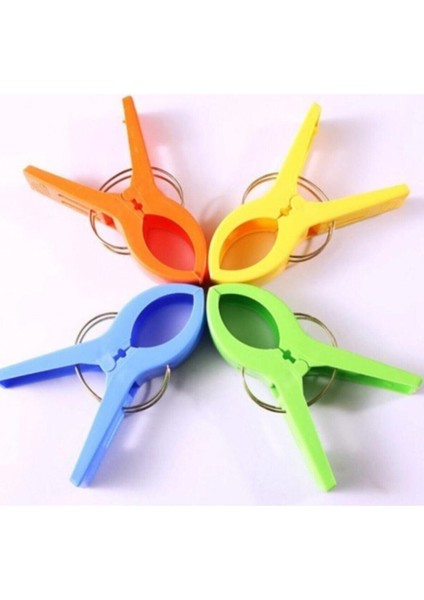 Turuncu Plaj Havlu Mandalı, Şezlong Mandalı, 4'lü Paket