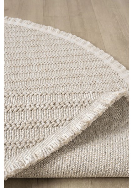 Bej Kahverengi Yuvarlak Dokuma Halı Salon Mutfak Koridor Yolluk Dokuma Makine Halısı 0019 Daire fırsatları