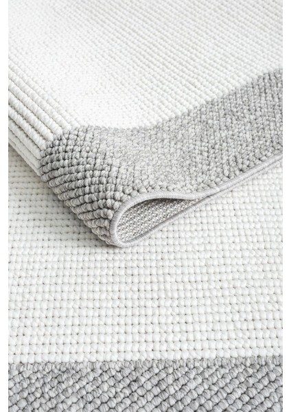 Beyaz Gri Yumuşak Dokuma Halı Bordürlü Salon Mutfak Koridor Yolluk Dokuma Makine Halısı 0020 fırsatları