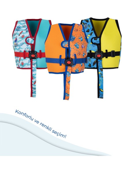 Renkli ve Rahat Çocuk Yüzme Yeleği, Yüzme Eğlencesine Uygun Konforlu Tasarım
