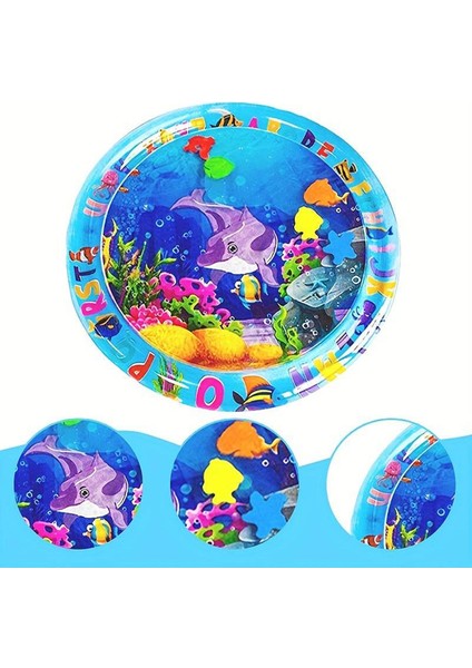 Mavi Pvc Şişme Su Oyun Matı, Bebek ve Çocuklar Için Eğlenceli ve Geliştirici modelleri