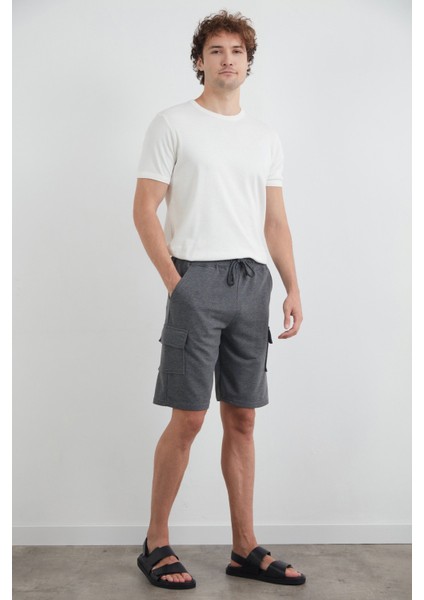 Beli Bağlamalı Kargo Cepli Şort